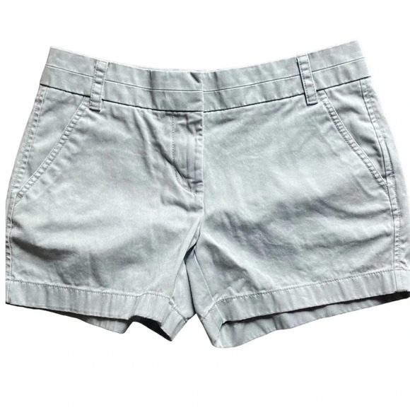 J. CREW CHINO EUC WOMENS GRAY SHORTS SUMMER CASUAL BOTTOMS TRAVEK BEACH  SIZE 2 - Picture 1 of 3